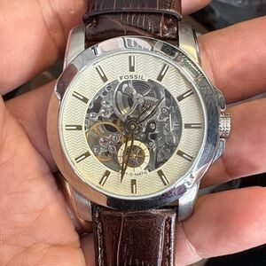 Fossil Brown and Silver automatic Men's Watch